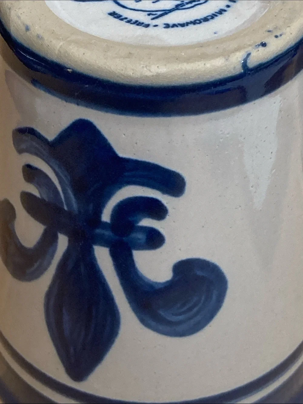 Mint Julep Cups Set of 2 Louisville Stoneware Blue Fleur de Lis Kentucky Pottery